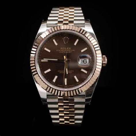 rolex datejust 41 brown dial rose gold|rolex datejust 41mm for sale.